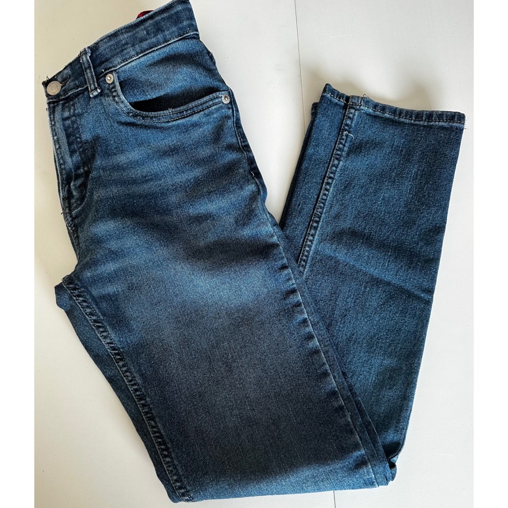Levis 511 Slim Fit Boys Jeans Size 16 Medium Wash Blue Denim Adjustable Waist